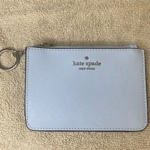 Baby Blue Kate Spade keychain wallet. Never used